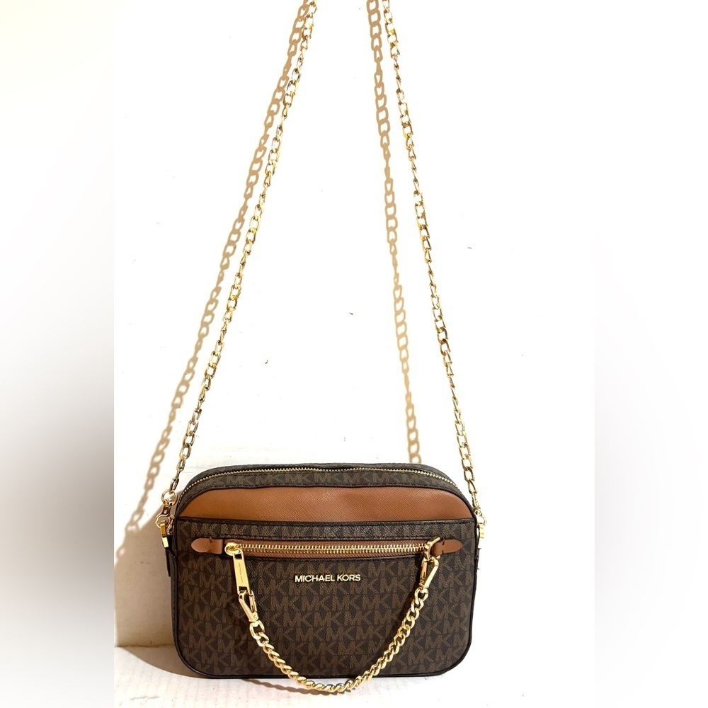 Michael kors MK signature print canvas shoulder handbag